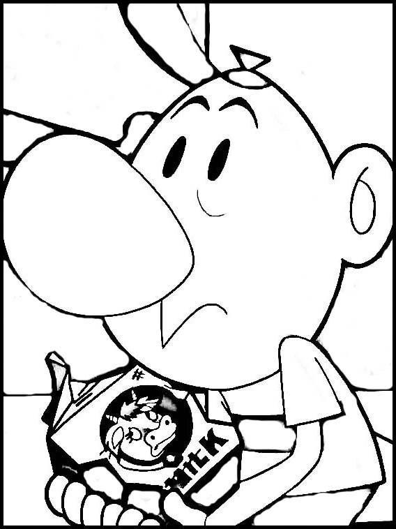 Billy with milk coloring page